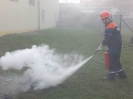 Ausbildung Löschen eines Fettbrandes und der Umgang mit einem Feuerlöscher